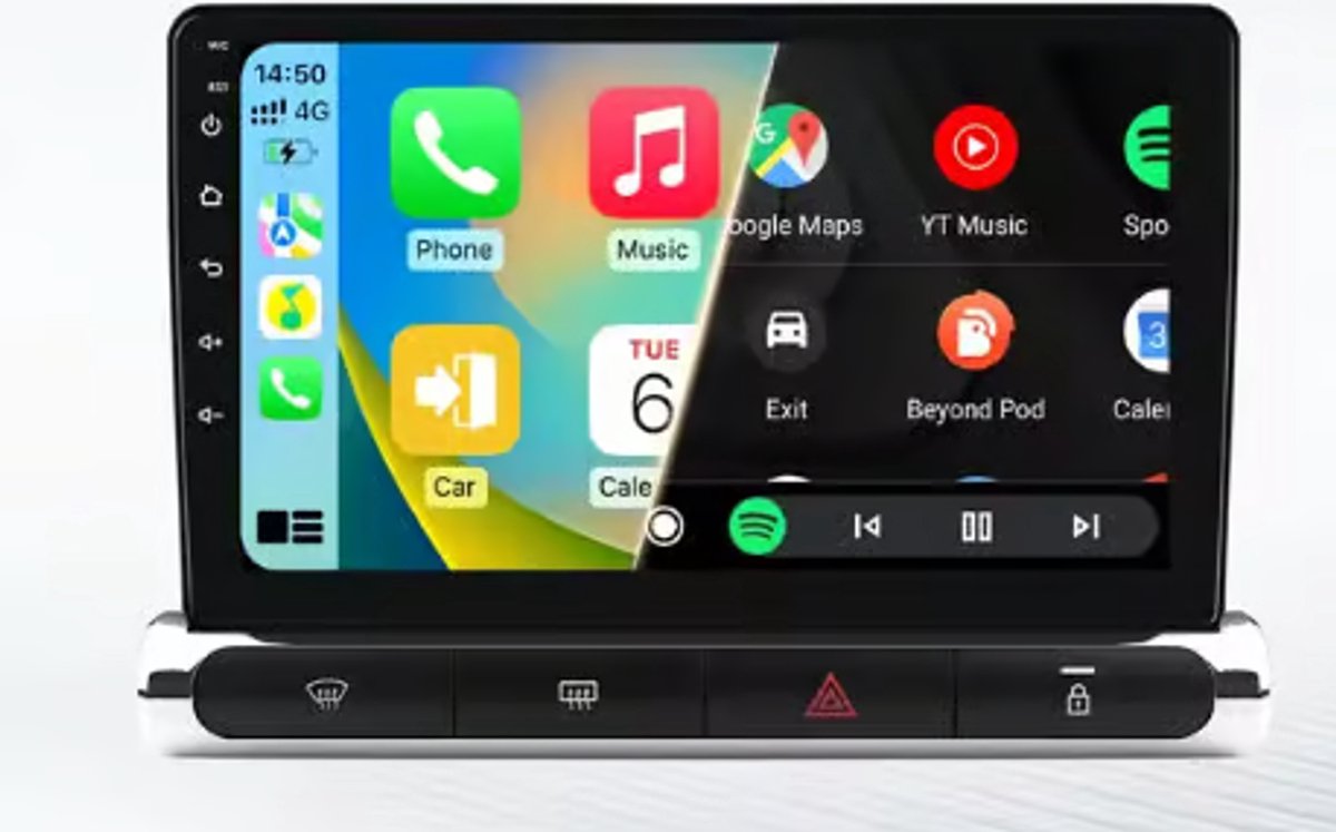 Apple CarPlay & Android Auto Autoradio met DAB+ voor Citroen C3 c4 Aircross 2017-2023
