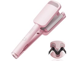 French Wave Krultang - 32mm Beach Waves Krultang, Grote golvende krultang met 4 instelbare temperaturen, Zeemeermin haarkrultang voor lang en kort haar