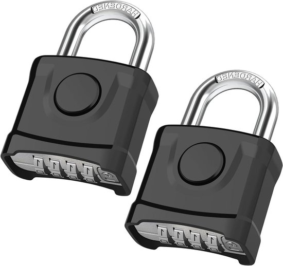 NOVLOCK Cijferslot voor buiten met beveiligde beugel – Snij- en weerbestendig heavy-duty combinatieslot met geharde stalen beugel van 8 mm voor hekken, poorten, schuren en kasten – 1 Stuk, Zwart NOVLOCK Cijferslot voor buiten met beveiligde beugel – Snij- en weerbestendig heavy-duty combinatieslot met geharde stalen beugel van 8 mm voor hekken, poorten, schuren en kasten – 1 Stuk, Zwart