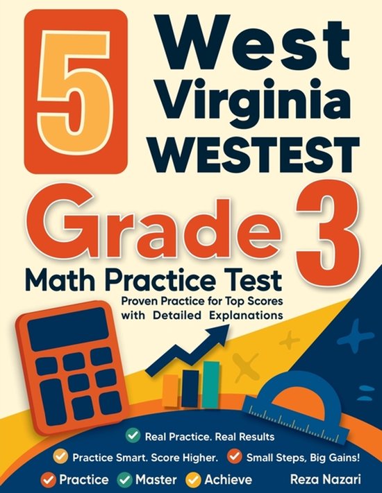 5 West Virginia WVGSA Grade 3 Math Practice Tests - cover