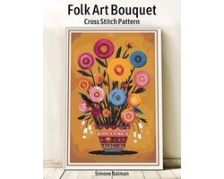 Folk Art Bouquet Cross Stitch Pattern