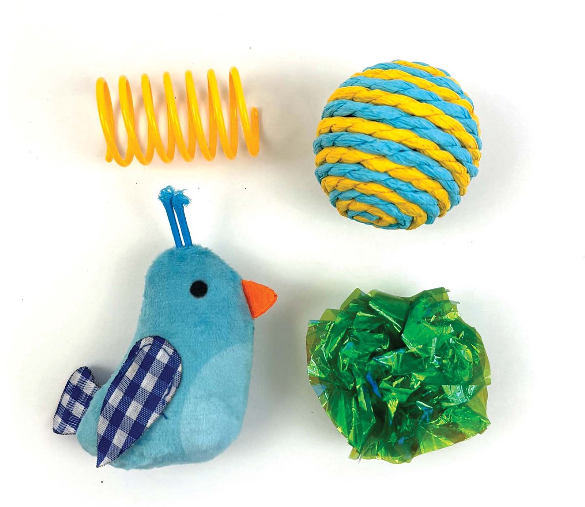 Happy pet tabby patch vogel multipack blauw 4 st