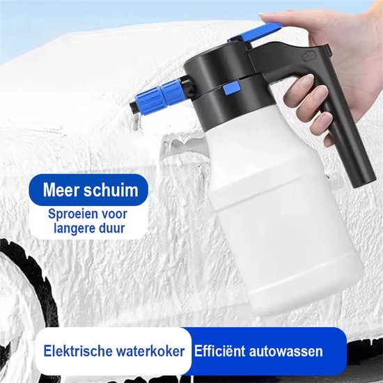 Elektrische autoschuimspuit - Sprayflacon - Foam gun - 1,5 liter spuit - Autowasspuit - Kunststof - Foam cleaning tools Wit van Merkloos	 — afbeelding 5
