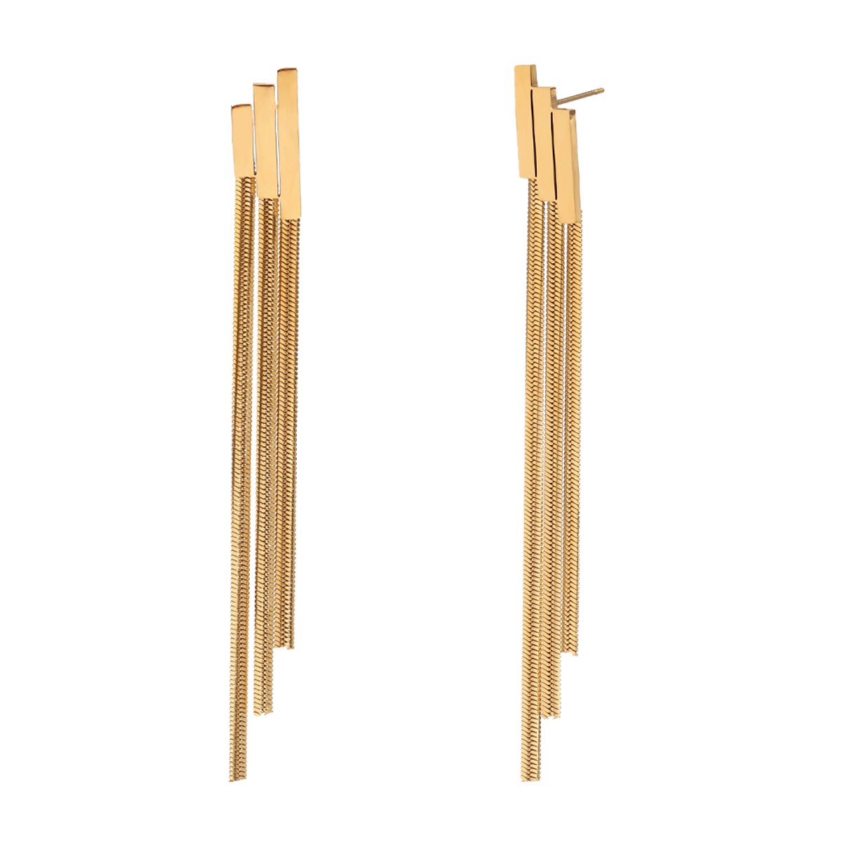 Veldy goudkleurige oorbellen - RVS oorbellen - Stainless steel oorbellen goud/gold - Mooie oorbellen - Goudkleurig