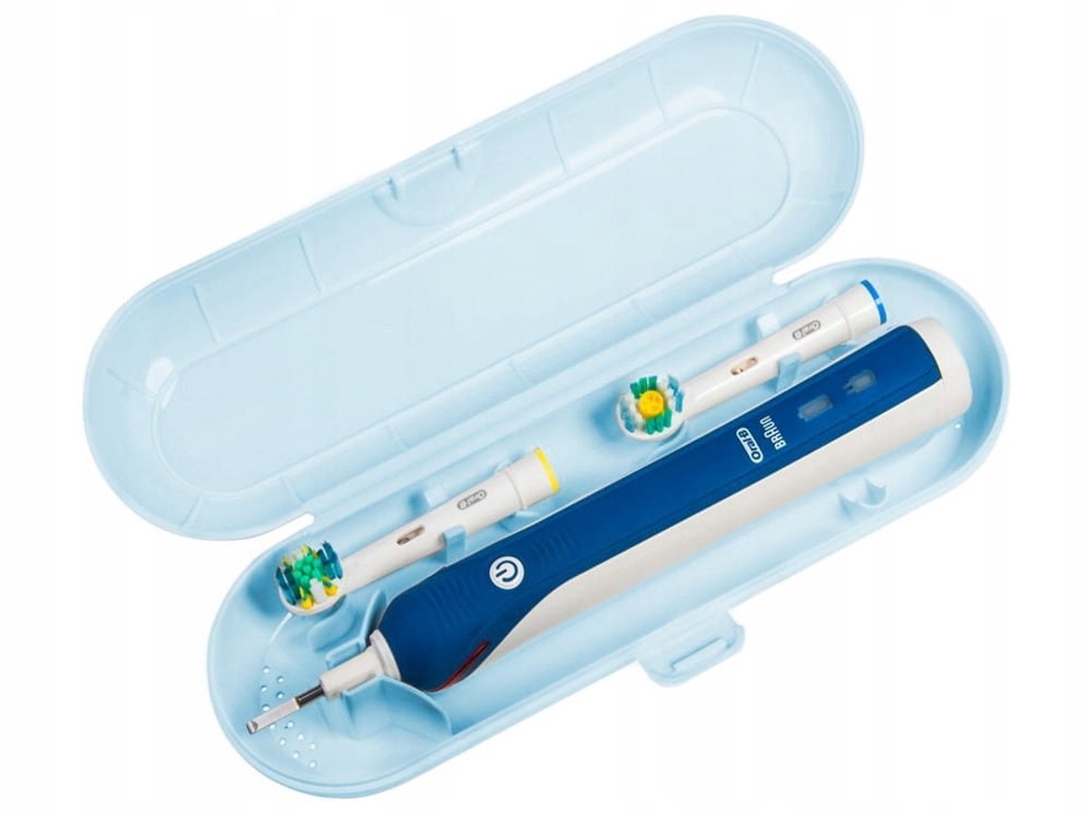 Universeel Reiskoffer voor Elektrische Tandenborstel - 2 opzetborstels - blauw Oral-B Compatible