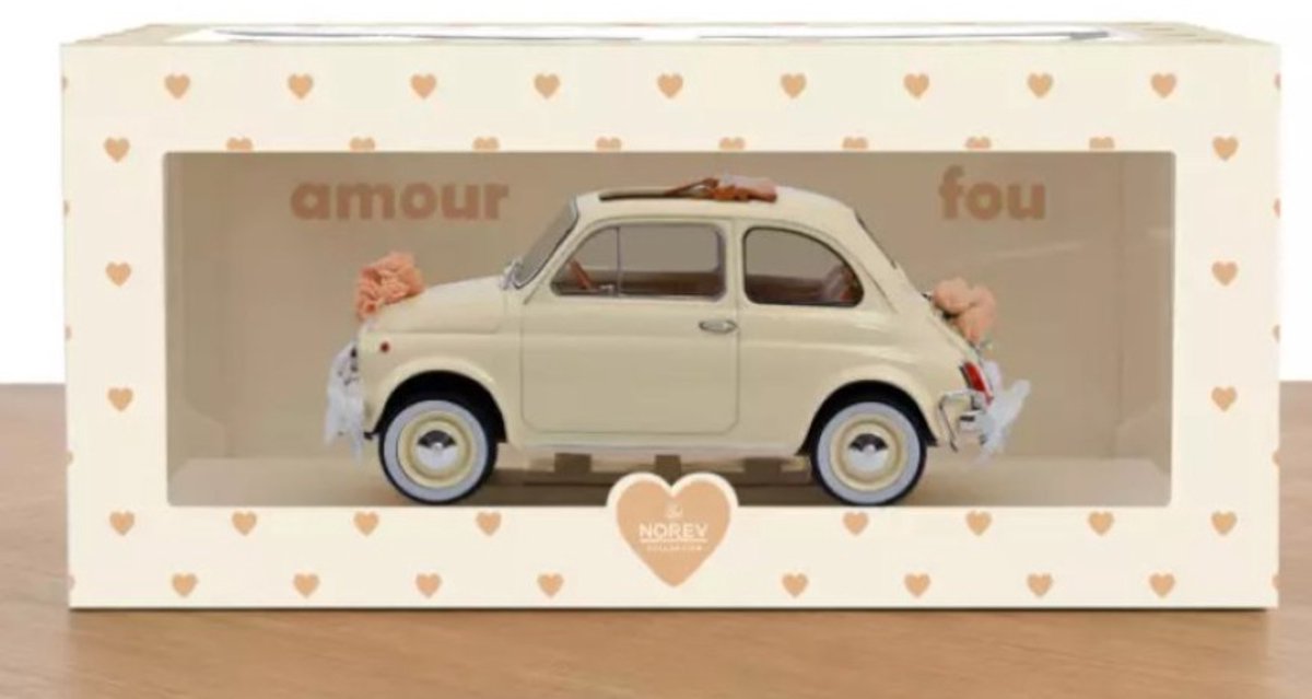 Fiat 500 L 1968 Ivory Modelauto 1/18 Norev