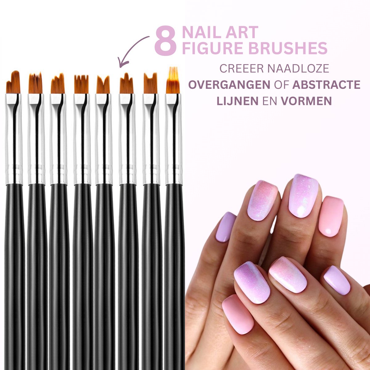 YUBBI Nail Art Penselen en Tools – 33 Delig - Afbeelding 5