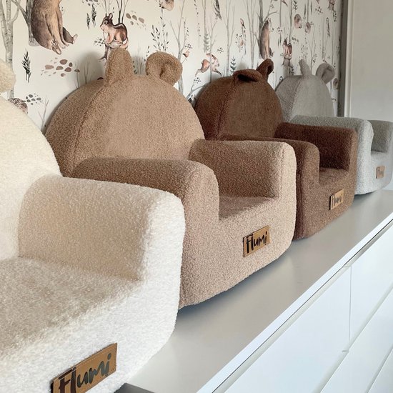 Flumi Kinderfauteuil - Teddy Grijs van Flumi — afbeelding 4