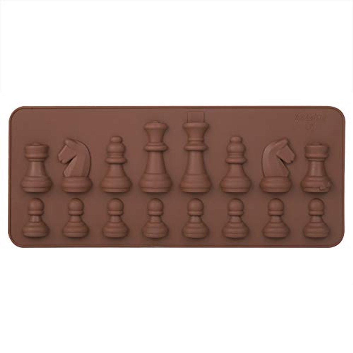 Siliconen chocolade snoepvorm, 16 holtes siliconen internationale schaakchocoladevorm, doe-het-zelf liefhebbers voor bruiloft, festival, feesten, geschikt voor snoep-chocolade-gelei