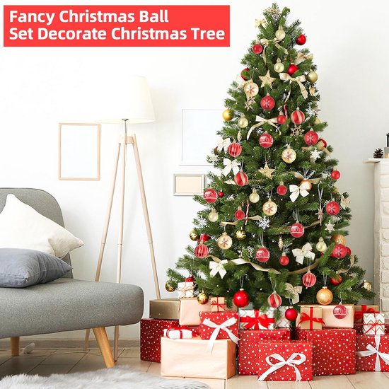 1 Onbreekbare kerstbal diameter 30 cm rood glanzend Oosterik Home
