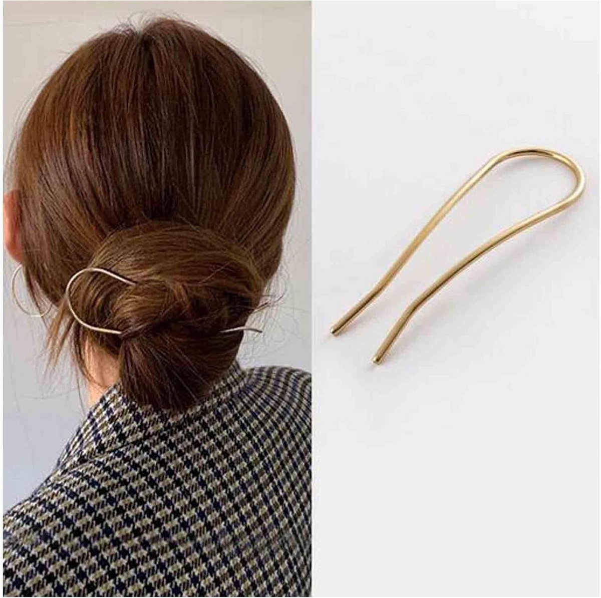 U-Vormige Haarspeld Metaal voor Opsteekkapsels - Vintage Haarpin