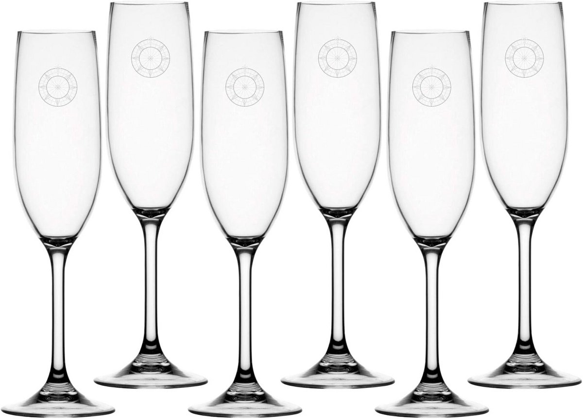 Set van 6 Luxe Onbreekbare Champagneglazen Tritan - Vaatwasmachinebestendig