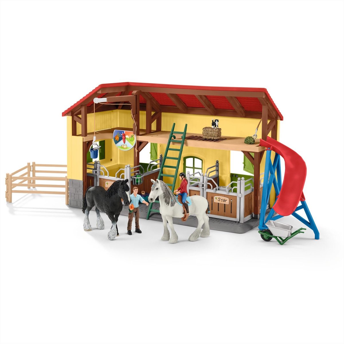 schleich FARM WORLD - Paardenstal - Paarden Speelgoed - 2 Paarden en Boerderij Speelfiguren - 82 onderdelen — afbeelding 12