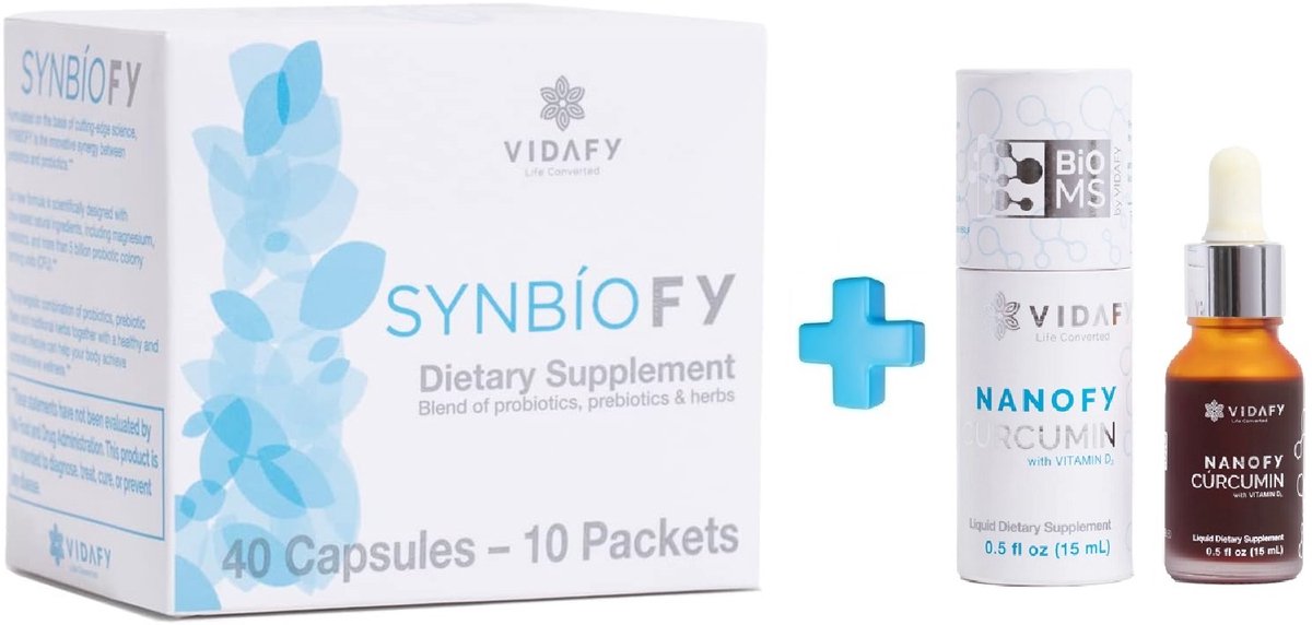 1x Nanofy Curcumin 15ml + 1x SYNBIOFY 40 capsules | Vidafy
