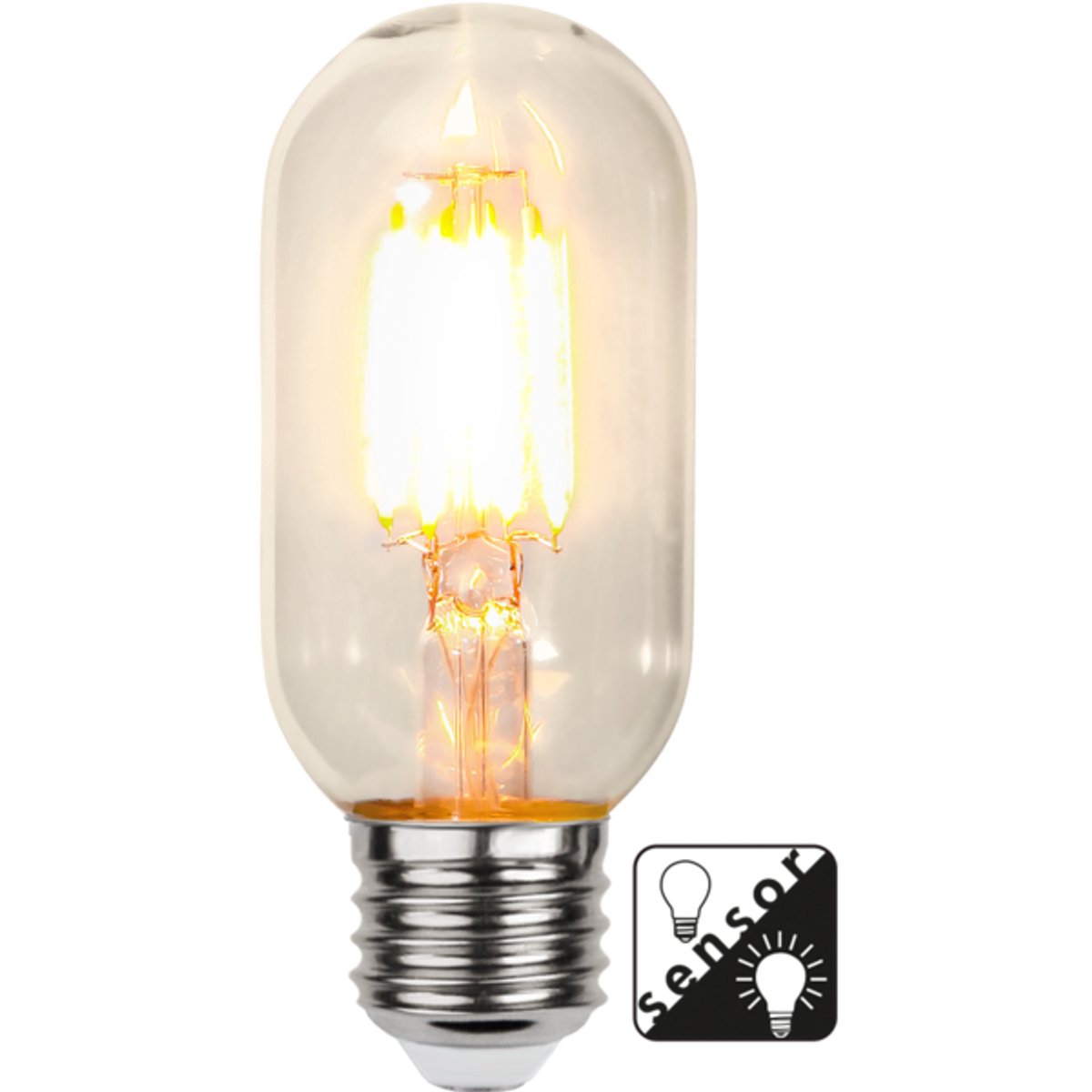 Schemersensor - Staaflamp - E27 - 4W - Super Warm Wit