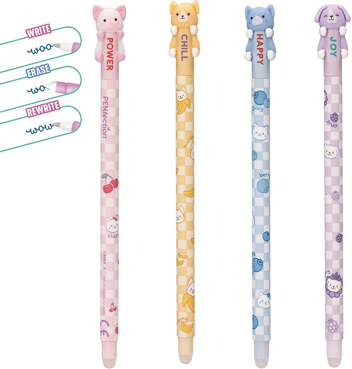 Depesche - PENfection uitgumbare gelpen - HUGGY COLOURS - 1 stuk