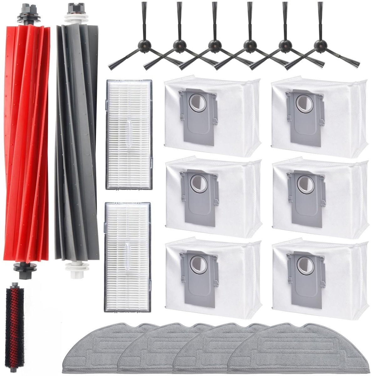 Accessoireset Voor Roborock S8 Pro Ultra, 6 Stofzakken, 2 Hoofdborstels, 6 Zijborstels, 2 Filters, 4 Dweildoeken, 1 Hoofdborstel, Reserveonderdelen Voor Robotstofzuigers, Accessoires
