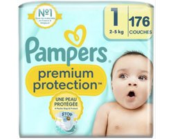 Pampers Premium Protection - Maat 1 - 176 Luiers (2-5KG) - Voordeelverpakking