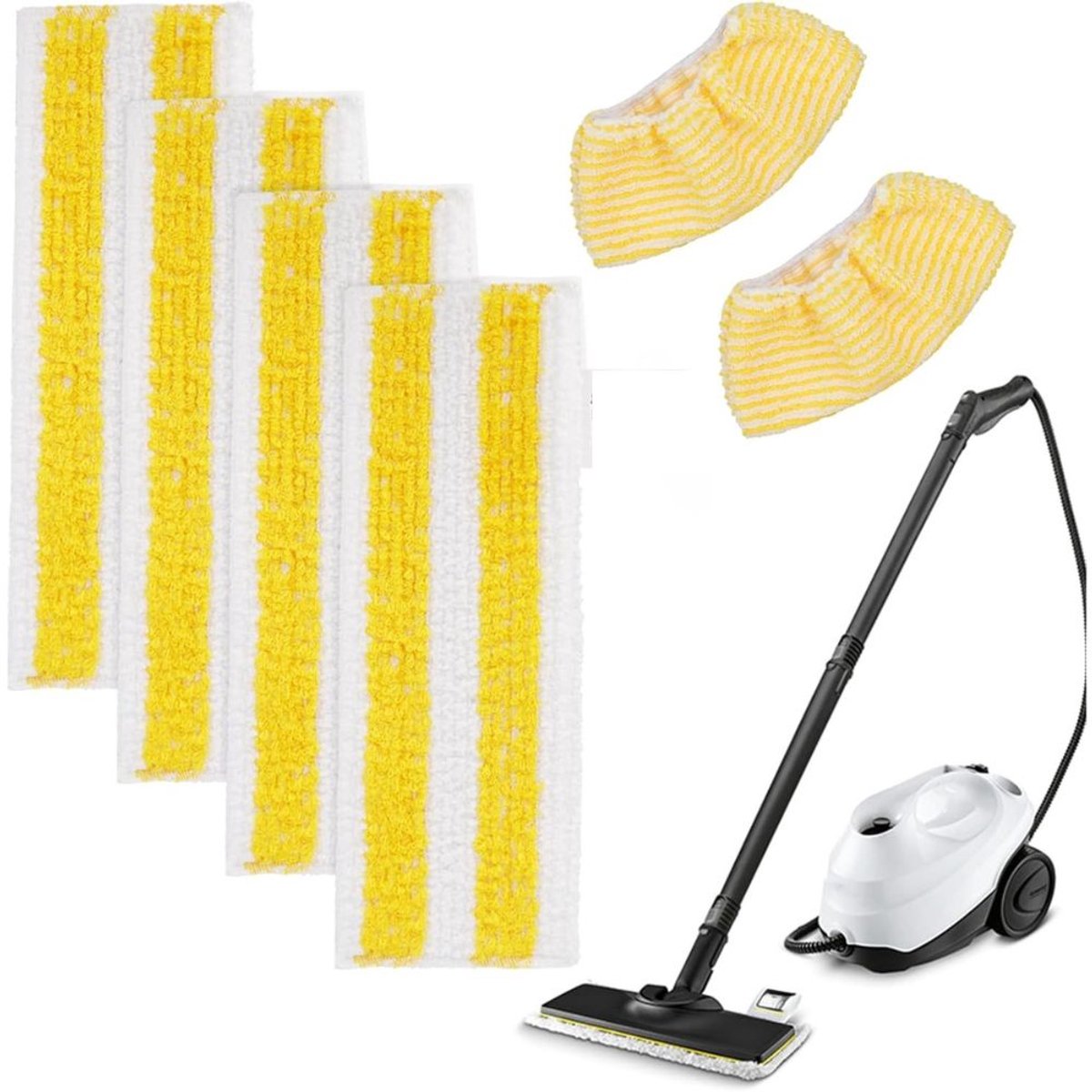 Famanu – 6 stuks microvezeldoekenset voor stoomreinigers - vervangende wisserovertrek - accessoire