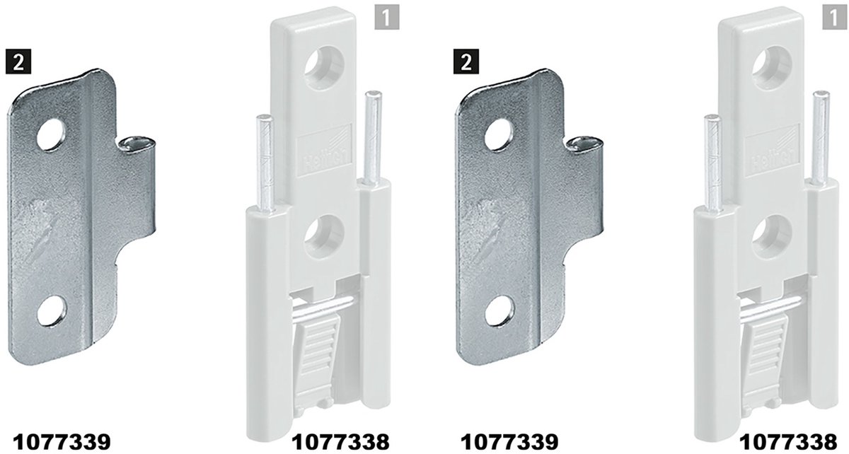 Middenscharnierset WingLine L Hettich® 2x deel 1 2x deel 2