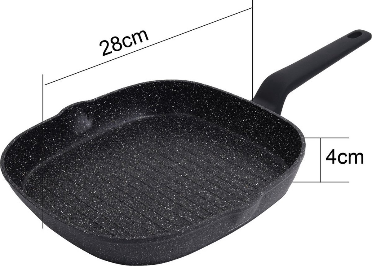 Grillpan Grillpan 28cm PFAS-vrije Steakpan - afbeelding 3