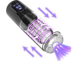 Niko – Blowjob Simulator met Zuig-, Stoot- & Rotatiefunctie – 9 Standen – Automatische Masturbator voor Mannen – Pocket Pussy – IPX7 Waterdicht – USB Oplaadbaar – LCD Display
