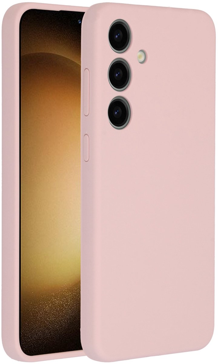Accezz Hoesje Geschikt voor Samsung Galaxy S24 Plus Hoesje Siliconen - Accezz Liquid Silicone Backcover - Roze