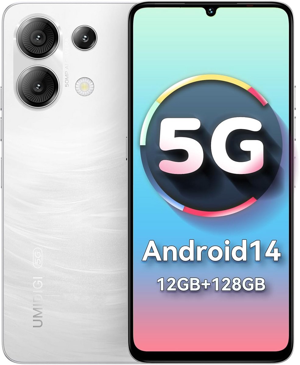 UMIDIGI G9 5G Smartphone - 12GB RAM, 128GB Opslag, 6,75" 90Hz Display, 50MP Camera, Android 14, Simlokvrij