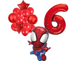 Spidey ballonnen pakket - 72x47cm - Folie Ballon set - Spiderman - Themafeest - 6 jaar - Verjaardag - Ballonnen - Versiering - Helium ballon