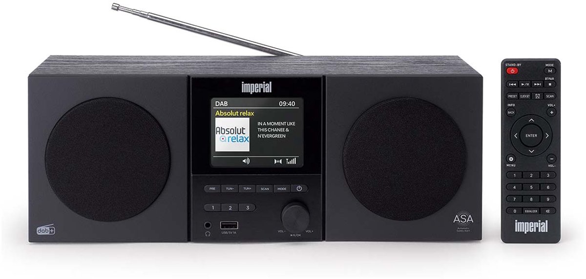 Imperial DABMAN-220BK DAB+/FM Radio - Bluetooth - Stereo - Zwart