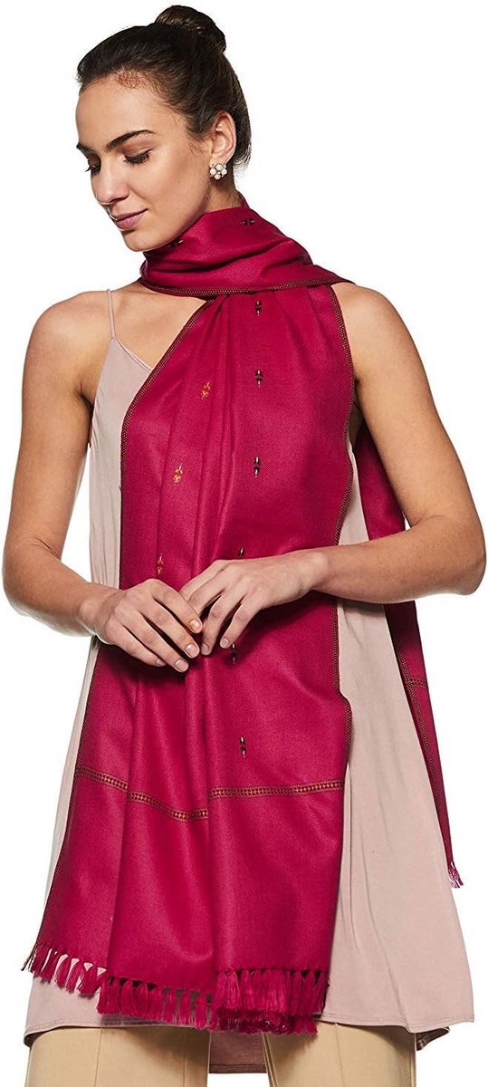 Luxe Geweven Dames Sjaal - Jacquard Patroon - Groot formaat - Warm & Elegant