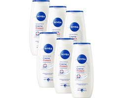NIVEA Douchecrème Protect - Douchegel - Shower Gel - met Natuurlijke Oliën - met Vitamine C - Voordeelverpakking - 6 x 250 ml