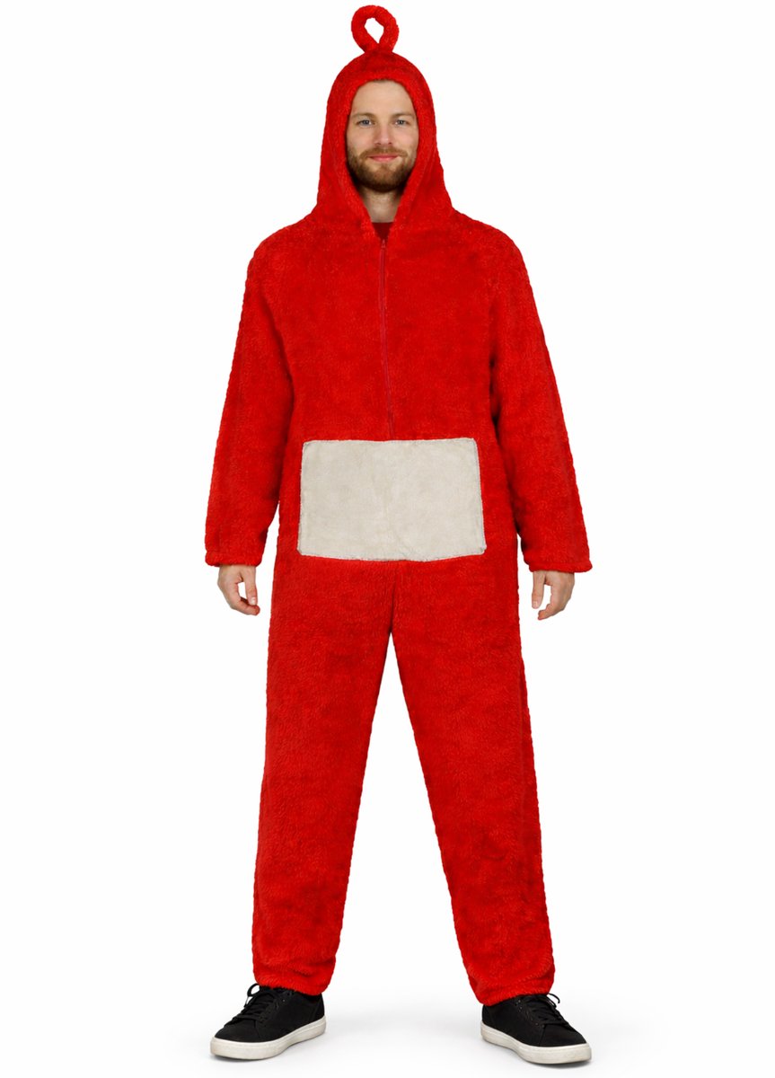 Carnavalskleding - Onesie - Rood - L - 171 - 185 cm - Kostuum - Dames & Heren - Verkleed als Kinderfiguren - Volwassenen