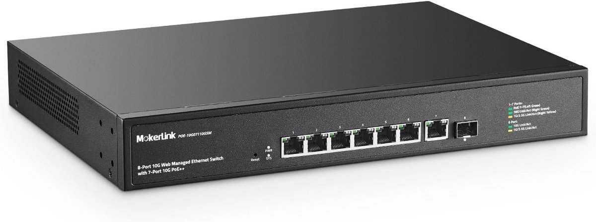 Managed 8-Poorten 10 Gigabit Netwerk Switch met SFP+ en 260W PoE++