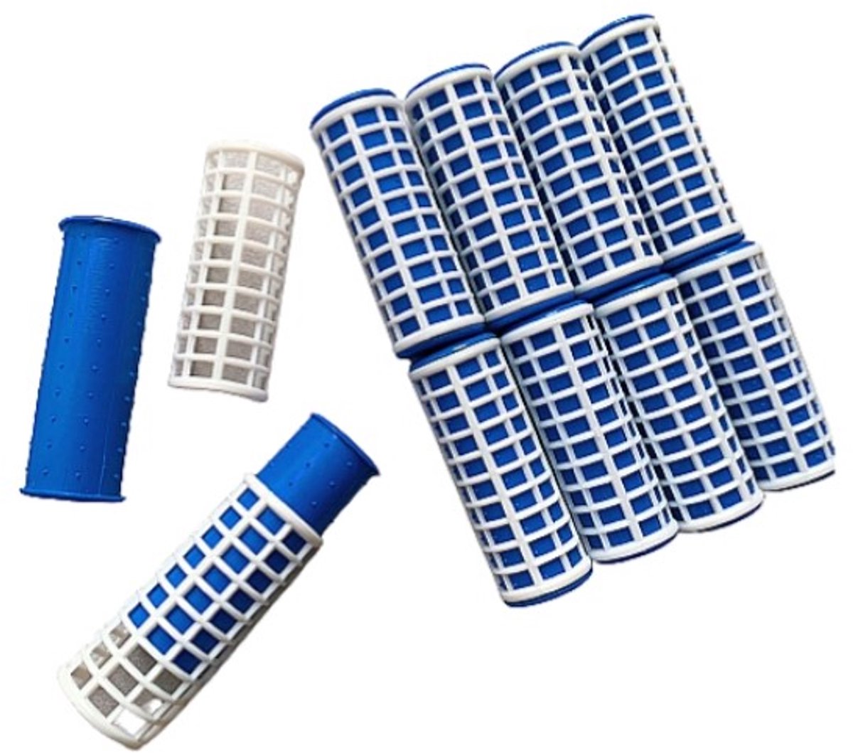 Rojafit Warmwaterkrullers - Thermokrullers - Lichtgewicht - Duurzaam - Medium - Ø 22 mm x 65 mm - 8 Stuks - Blauw