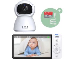 SafeDream Babyfoon – baby monitor – met camera – 355 camera – Tot 30u batterijduur – Veilige FHSS-verbinding – Nachtzicht & Zoomfunctie