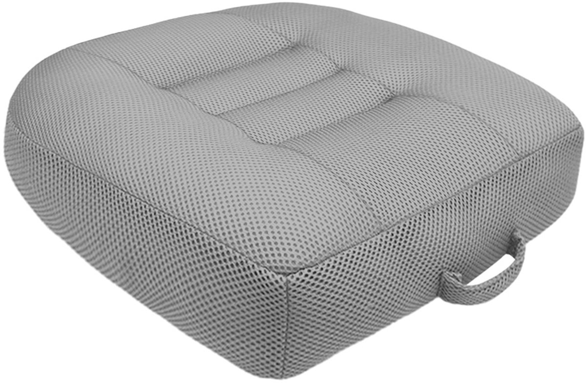 Verhogend Zitkussen voor Volwassenen - Ergonomisch - voor Auto, Bureau en Eetkamerstoel - Grijs