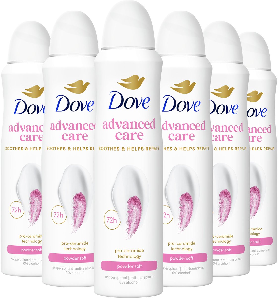 Dove Advanced Care Soft Feel Anti-Transpirant Deodorant Spray - 6 x 150 ml - Voordeelverpakking