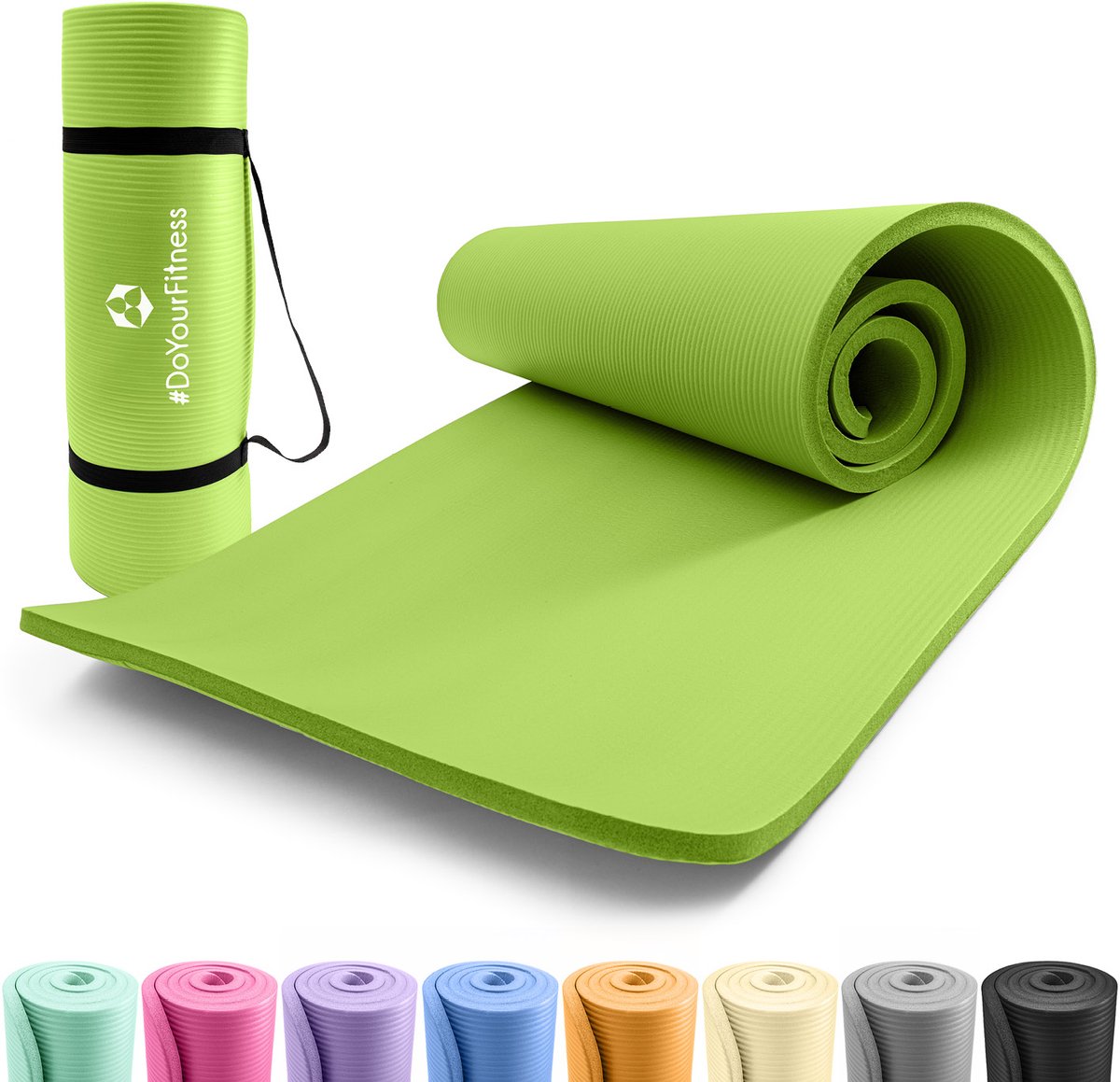 #DoYourFitness - XXL Fitness Mat - »Ashanti« - 190x100x1.0cm - groen
