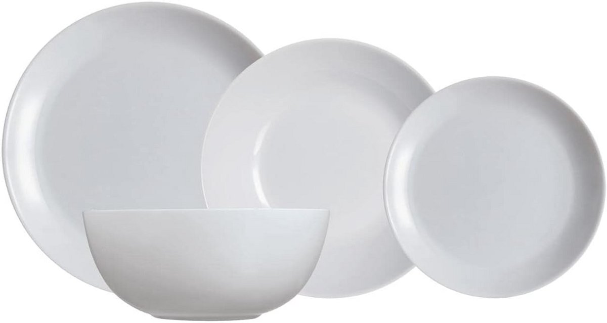 Granite Crockery Set Opalglas Grijswas