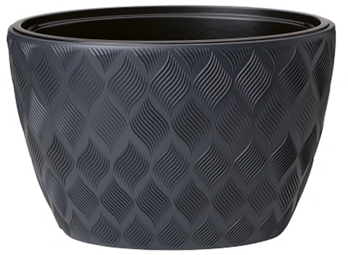 Vita bloempot Flow ellipse 40 antraciet