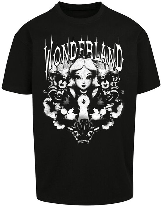 Alice In Wonderland Roschach Heren Oversized T-shirt - zwart - XL