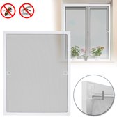 Moustiquaire de fenêtre 80x100cm moustiquaire moustiquaire maille moustiquaire cadre tendu maille avec cadre en aluminium sans perçage pour fenêtres blanc