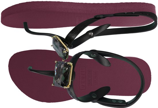 Uzurii Selena Diamond Silver chaussons pour femmes, Ruby, pointure : 39/40