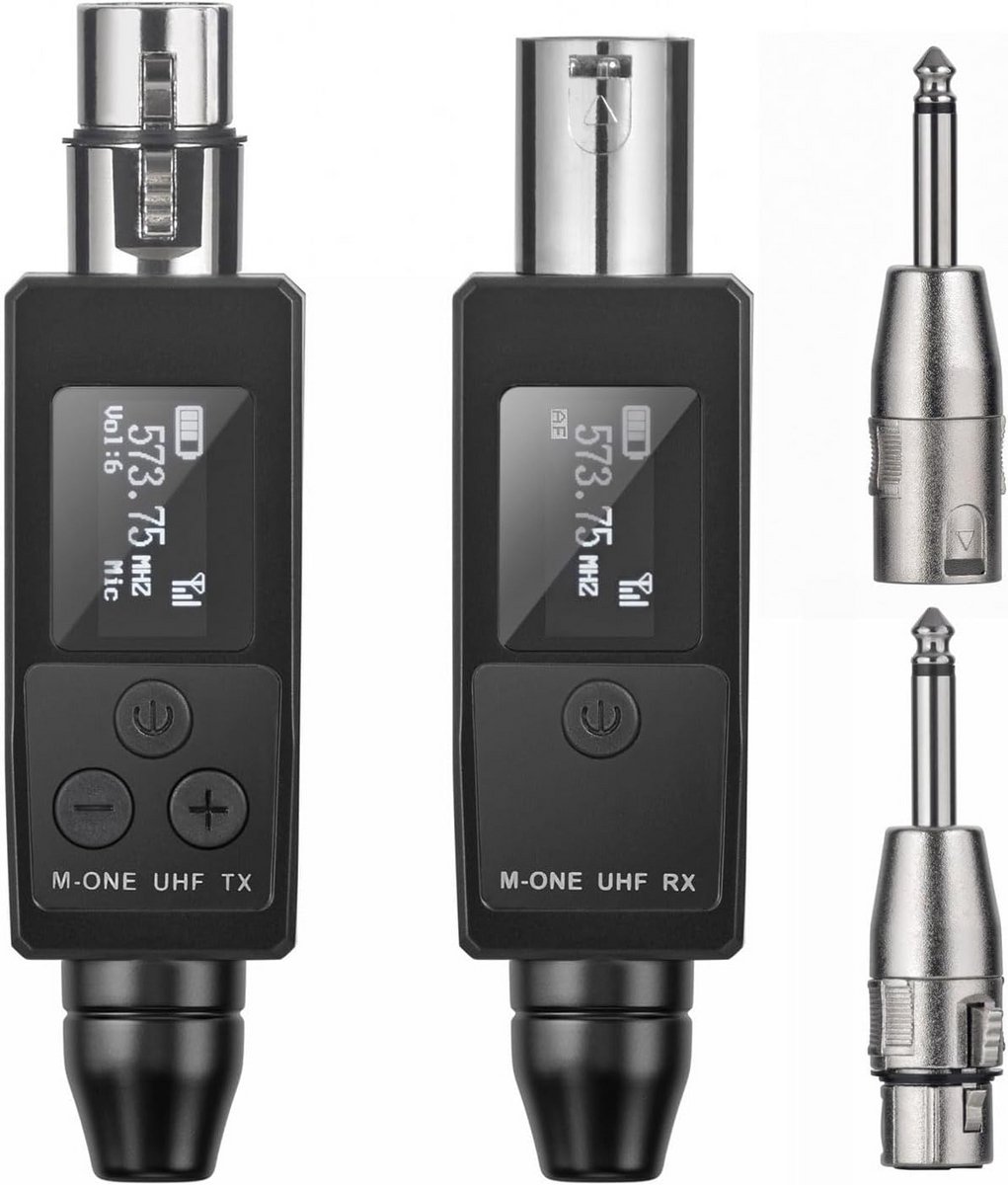 Draadloos UHF microfoon systeem voor dynamische en condensatormicrofoons