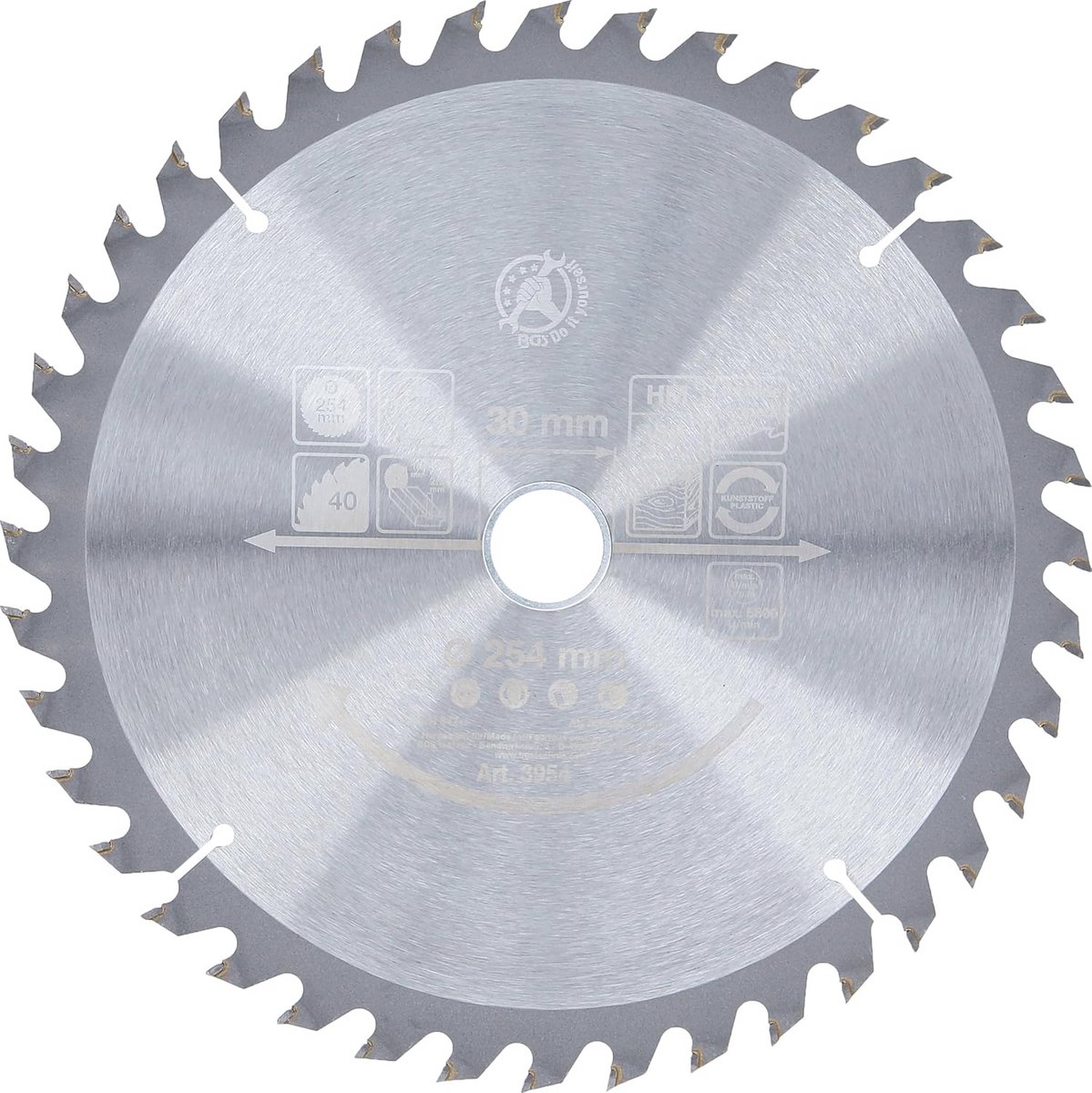 Cirkelzaagblad Ø 254 mm | 40 Tanden | Hardmetaal 3,2 mm Dikte