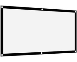 Projectiescherm - 60 inch - Projectiescherm - Opvouwbaar projectiescherm - Beamer Scherm - anti-kreukscherm - Projector Scherm met zwarte rand - 16:9 dikker Projectiescherm - voor thuisbioscoop, conferentie, buiten kamperen