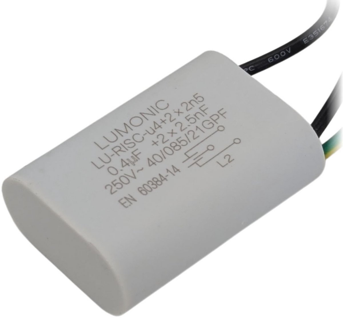 Ontstoringscondensator 0,4µF voor Huishoudelijke Toepassingen - EMC Condensator 250VAC