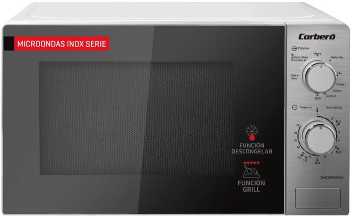 Magnetron met grill en gratineren, 700 W, 9 standen, snel ontdooien