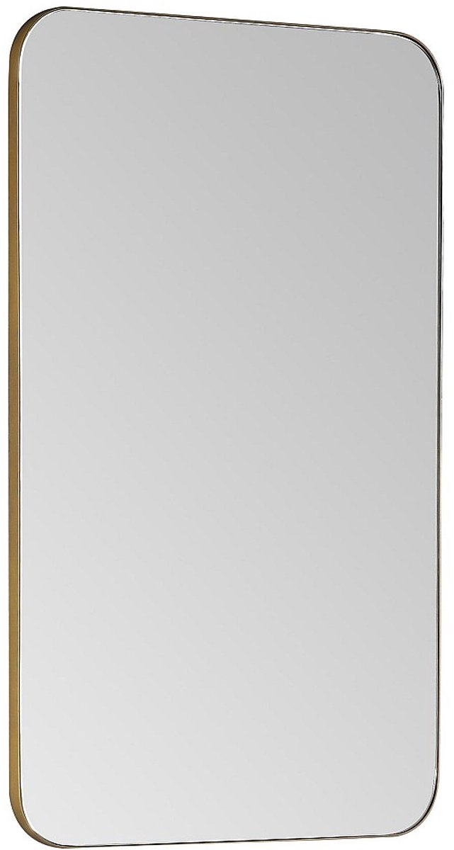 Vente-unique Rechthoekige badkamerspiegel met gouden contour - 50 x 80 cm - DEMETRIA